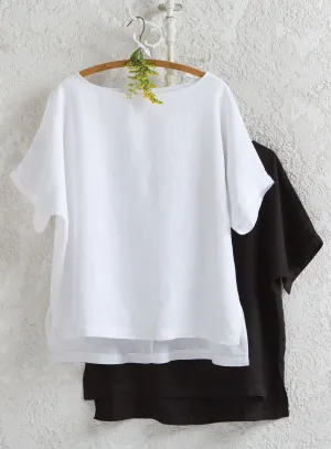 Essential US Linen Boxy Top FINAL SALE (No Returns)