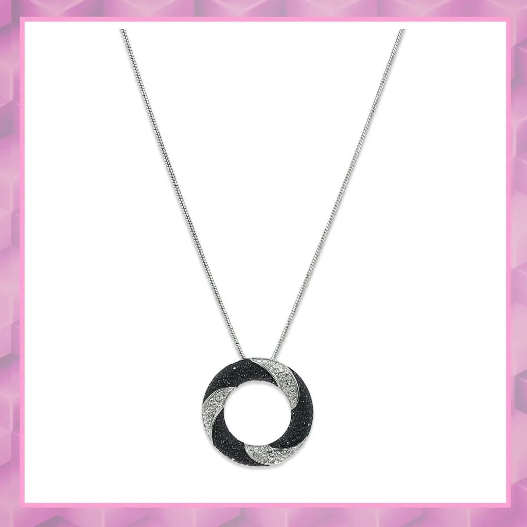 Estele -Swirl Dawn And Dusk Crystal Pendant Set