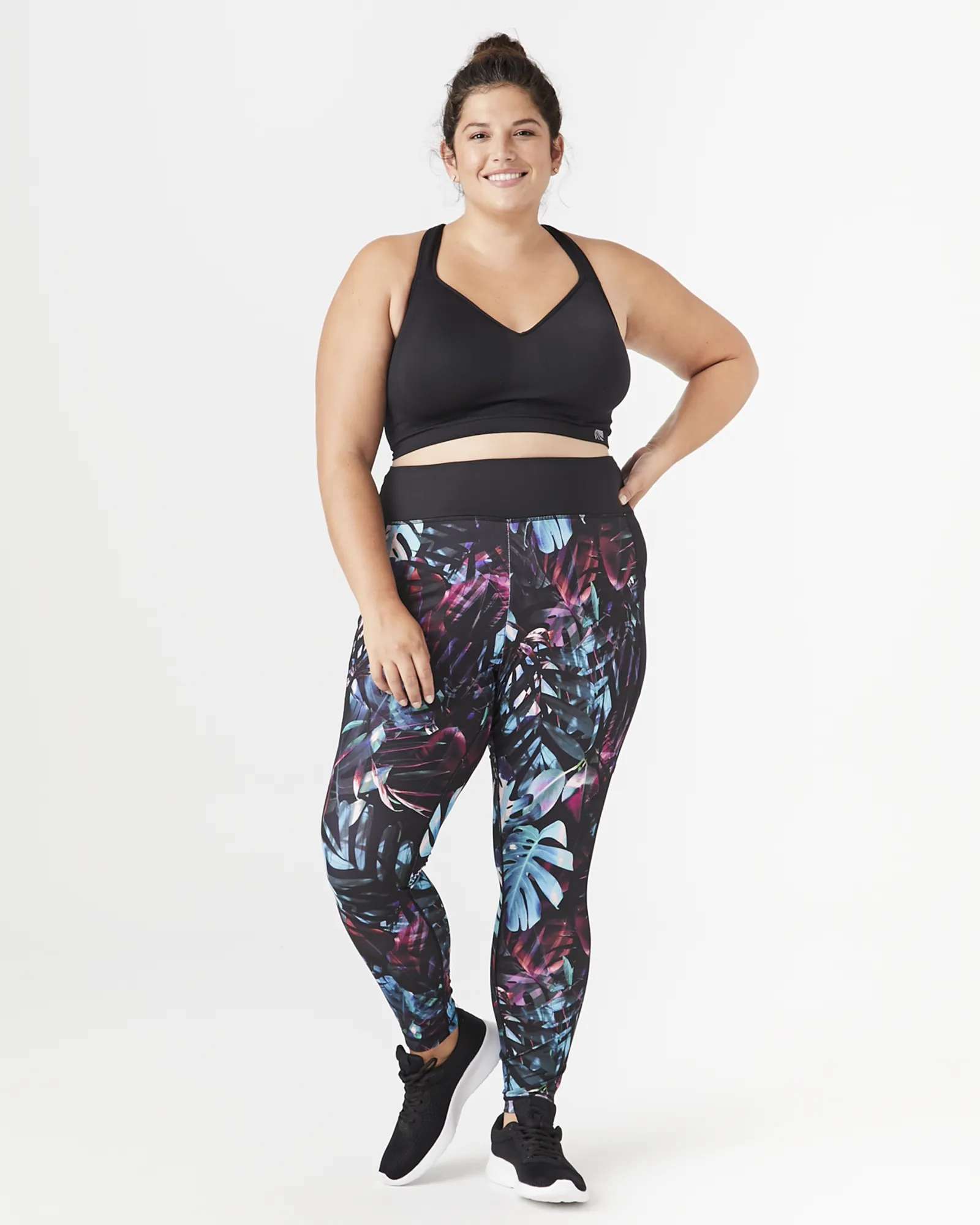 Esther Ankle Legging | Black / Kelly Green