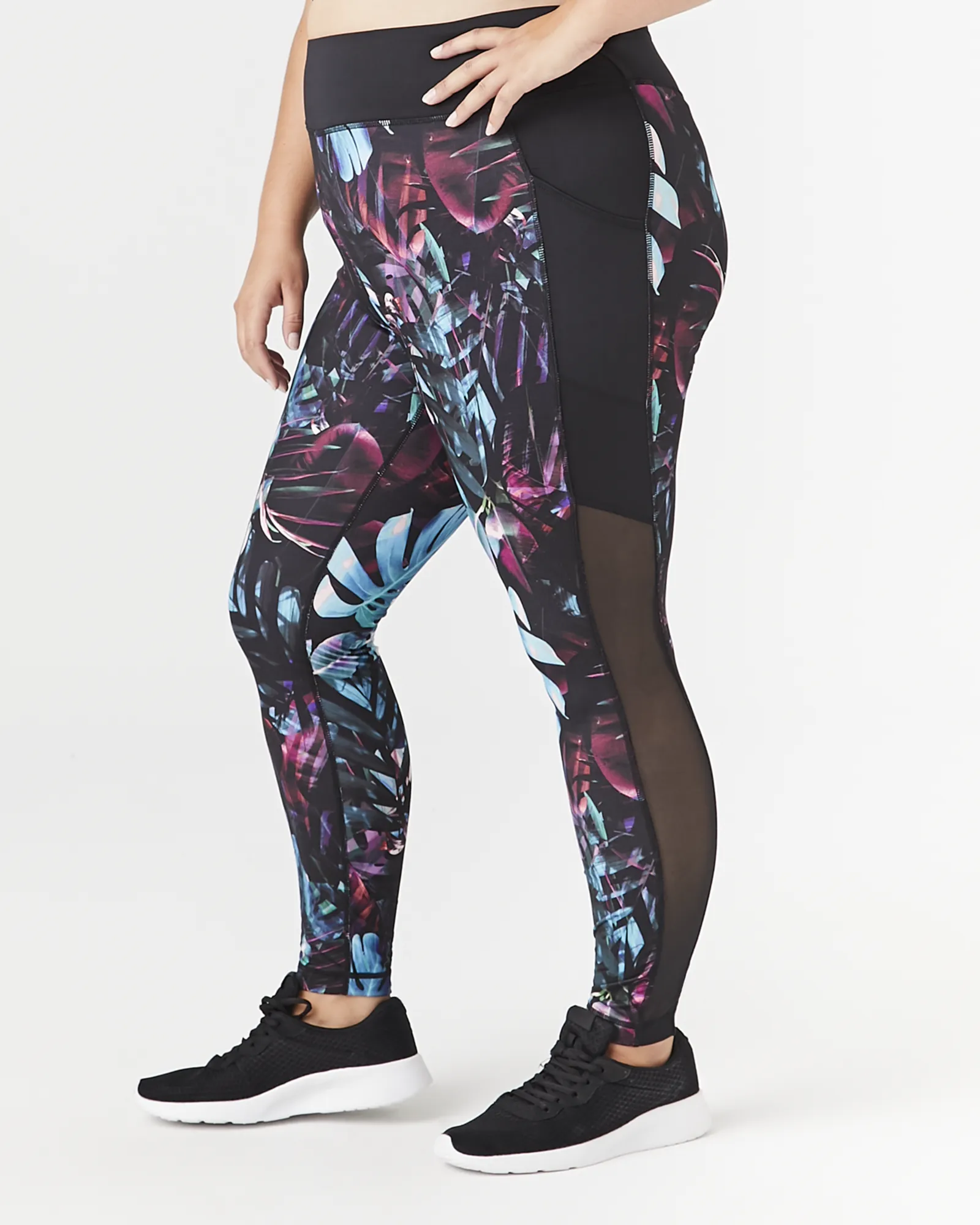 Esther Ankle Legging | Black / Kelly Green