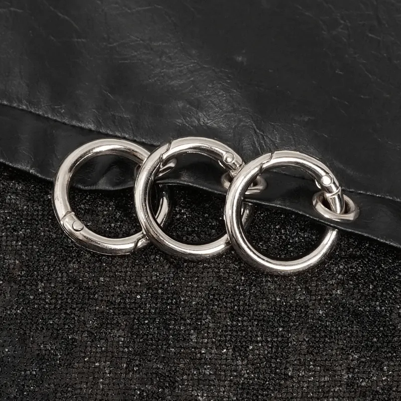Fashion Black Stand Collar Sweatshirt with Lace-Up / Gothic Men's Metal Rings Sweatshirt