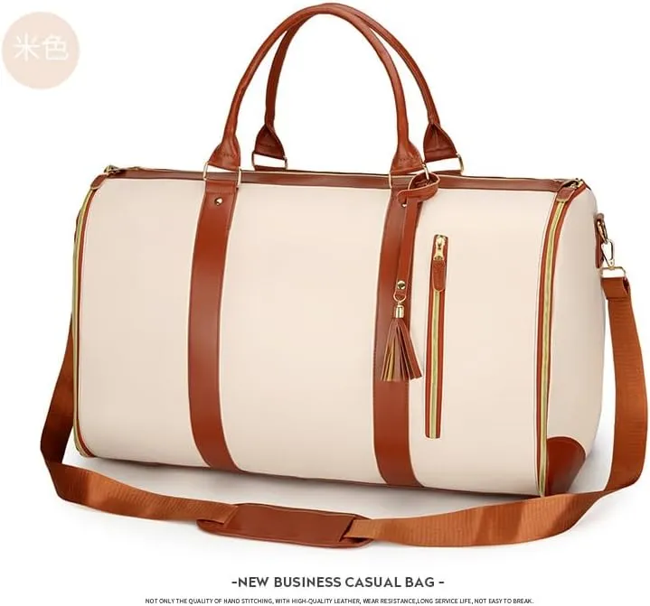 Foldable Suit Bag - Large Durable Gym Duffel for Men & Women, Water-resistant Travel Garment Bag