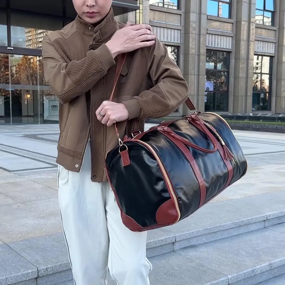 Foldable Suit Bag - Large Durable Gym Duffel for Men & Women, Water-resistant Travel Garment Bag