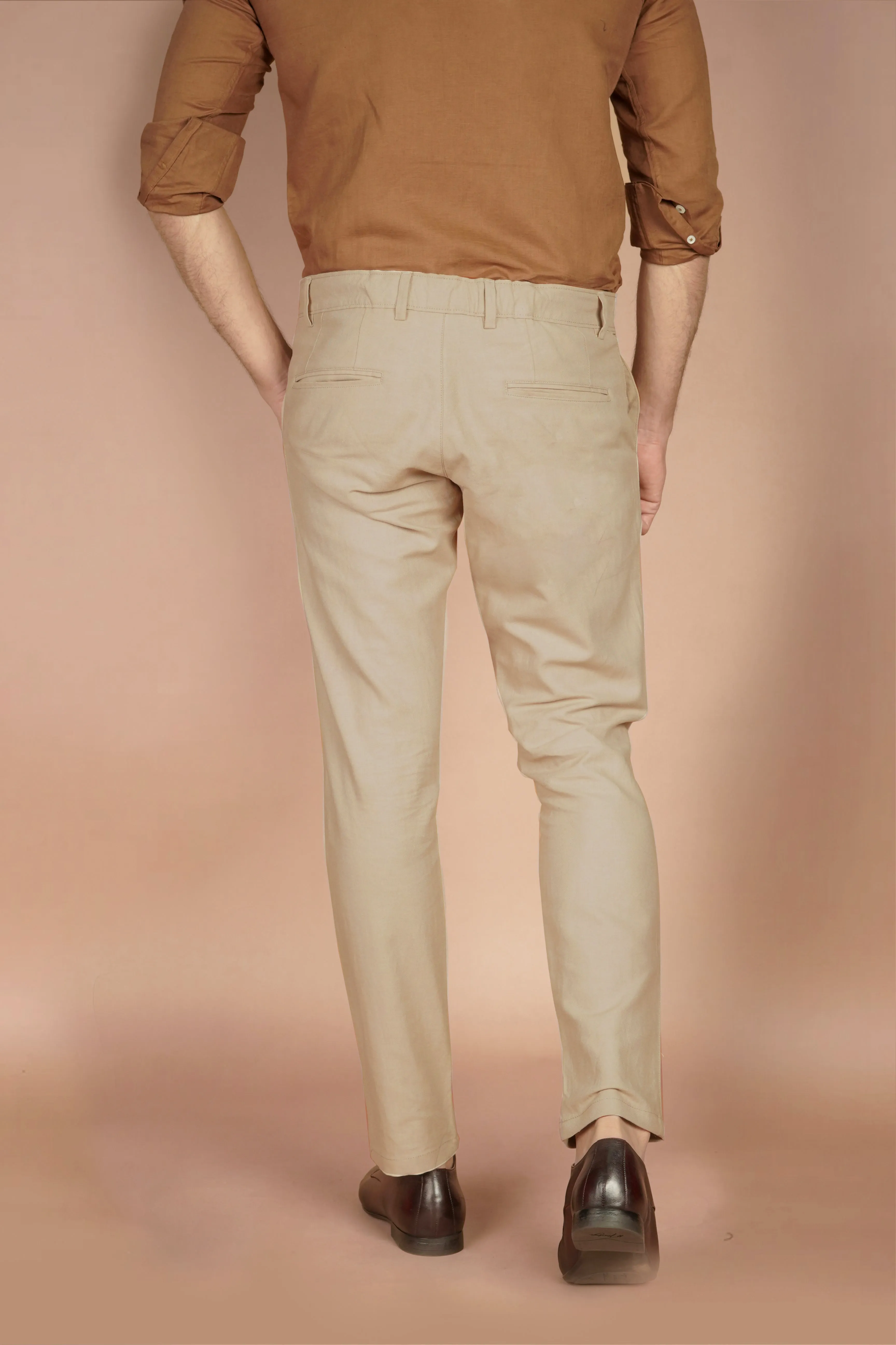 French Beige Linen Trousers