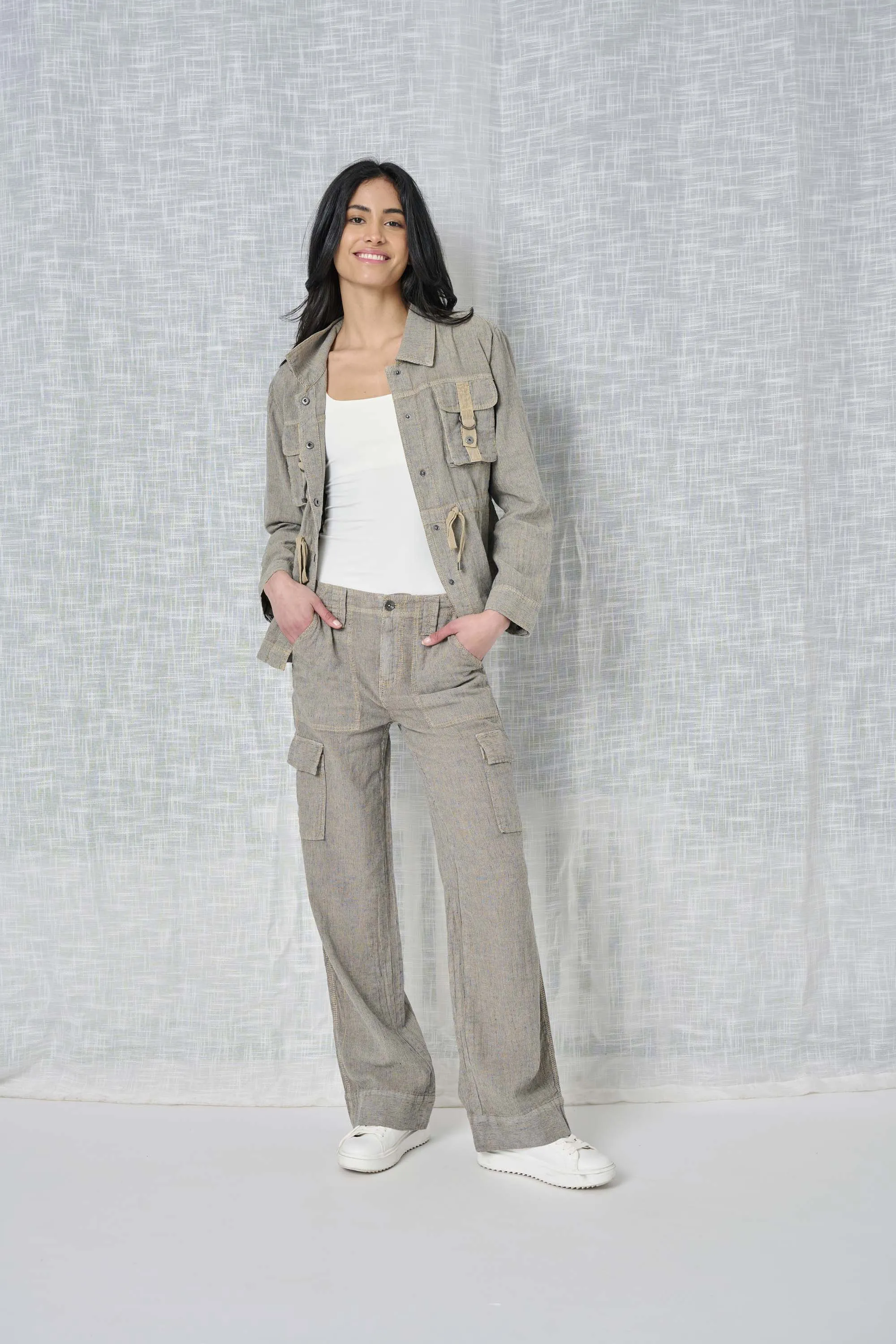 Gianna Stripe Linen Pant