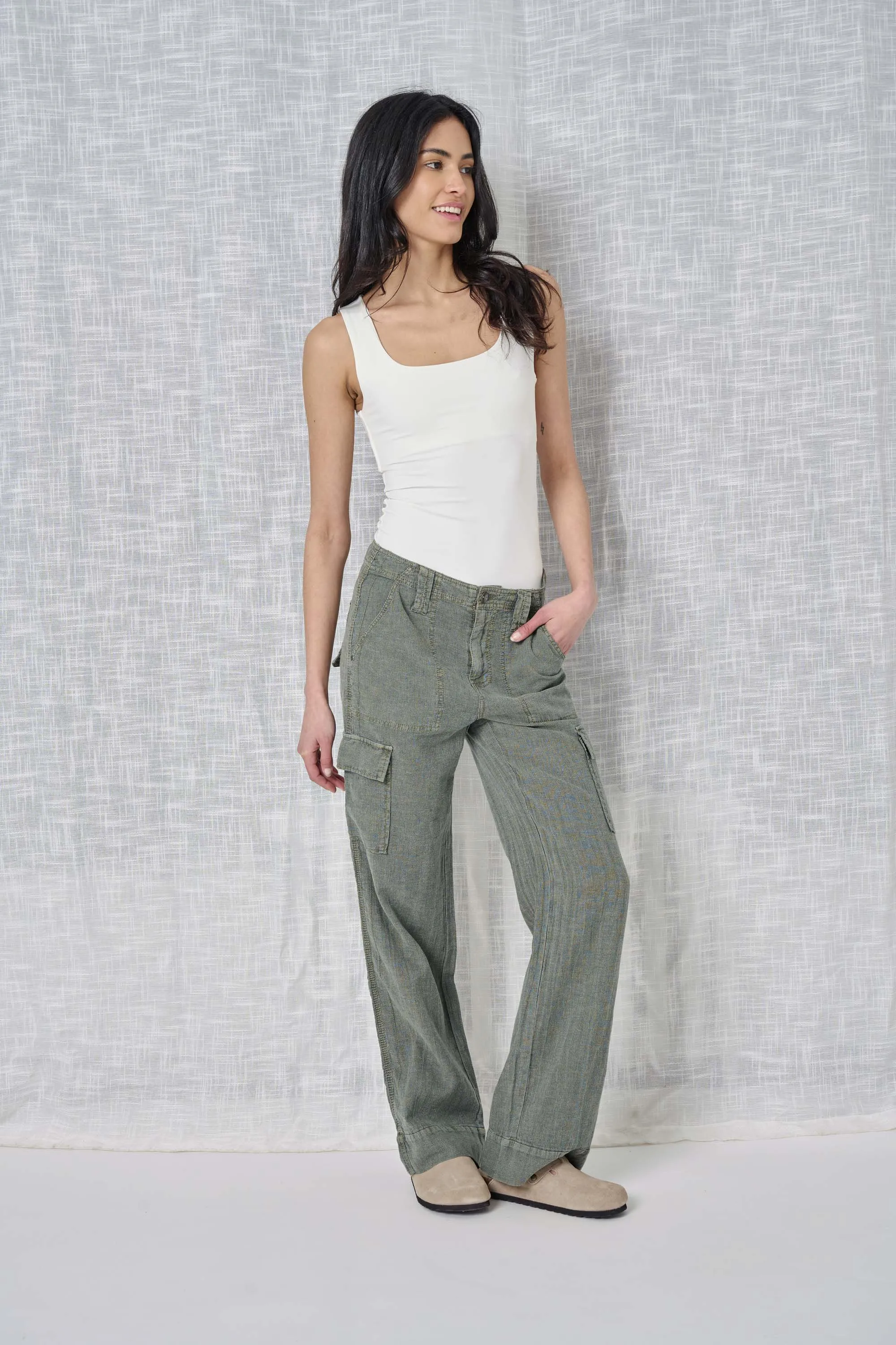 Gianna Stripe Linen Pant