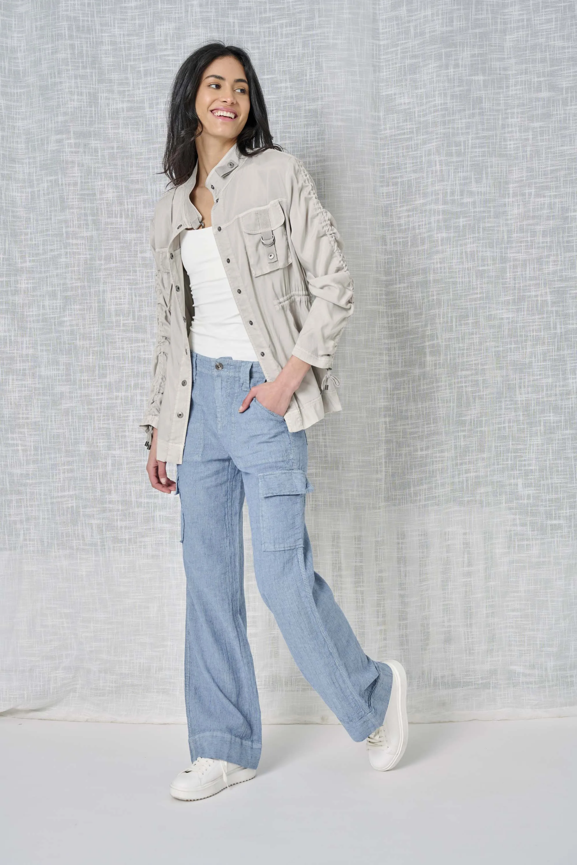 Gianna Stripe Linen Pant