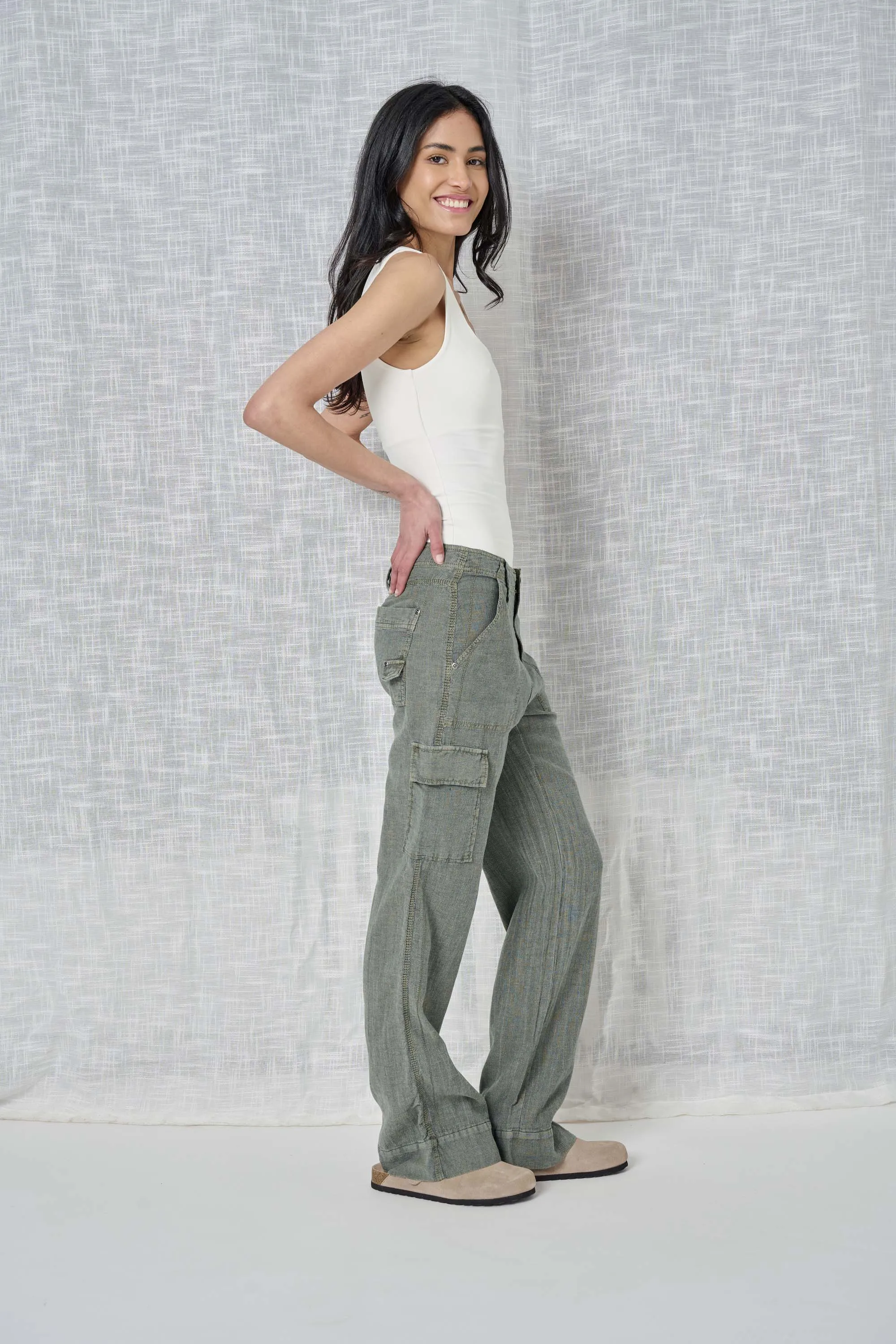 Gianna Stripe Linen Pant