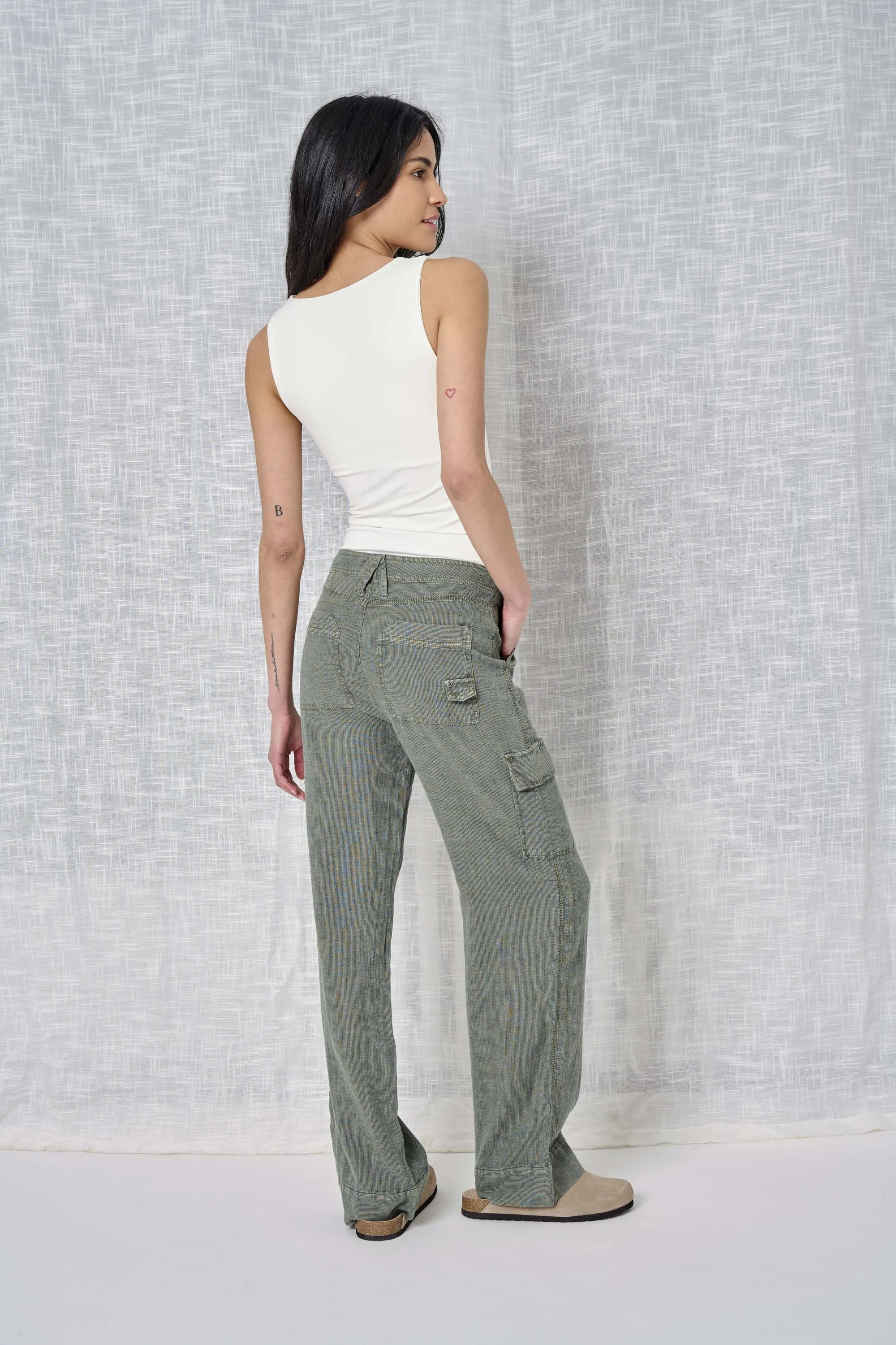 Gianna Stripe Linen Pant