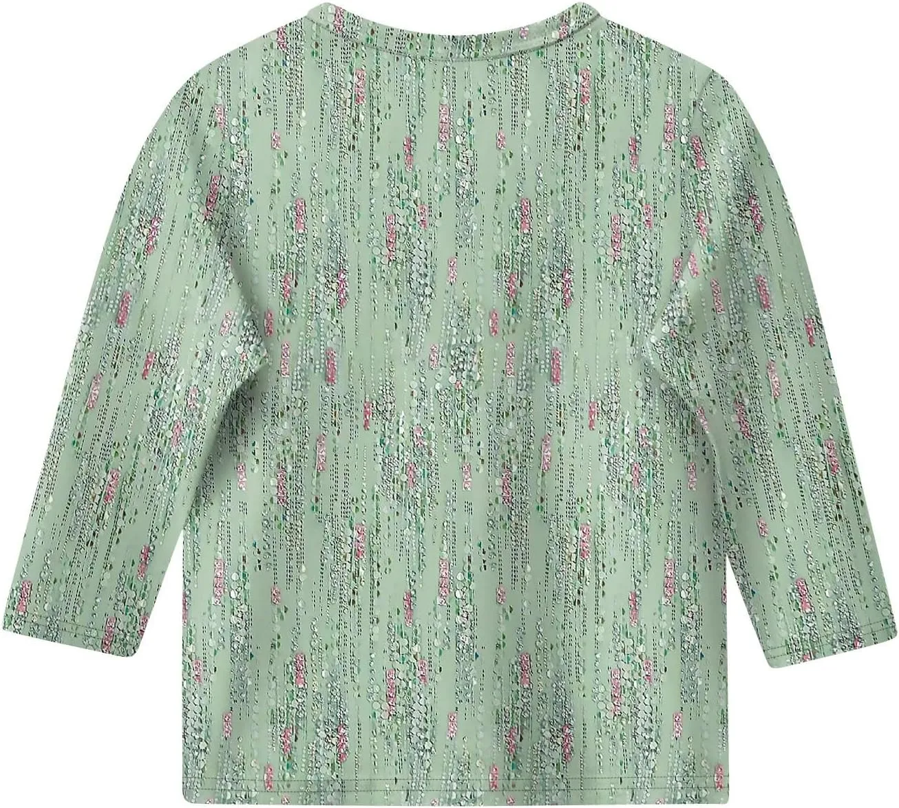 Girls Long Sleeve Shirts Printed Crew Neck Pullover Tops 3/4 Sleeve Lightweight Blouses Fall Winter Sweatshirts