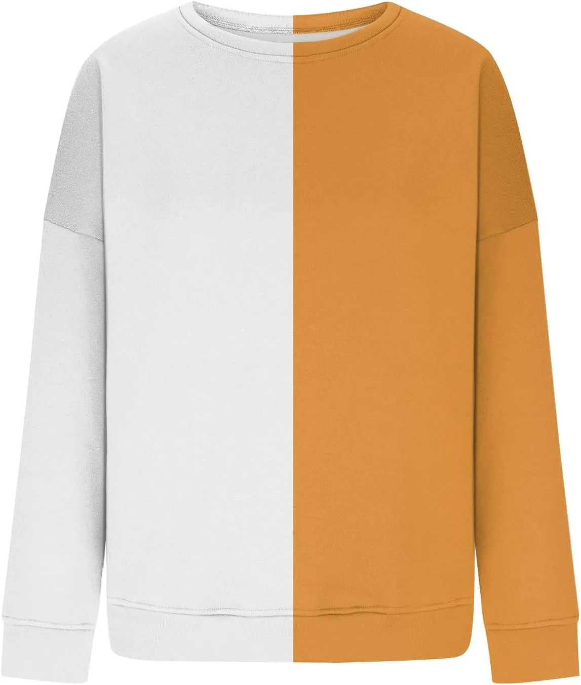 GOFULY Crew Neck Oversized Sweatshirt For Girls Long Sleeve Fall Tops Crop Striped Color Block Sweatshirts Winter Pullover