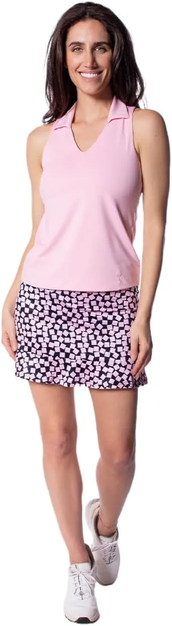 GOLFTINI Printed Pull-On Ruffle Skort 16.5"