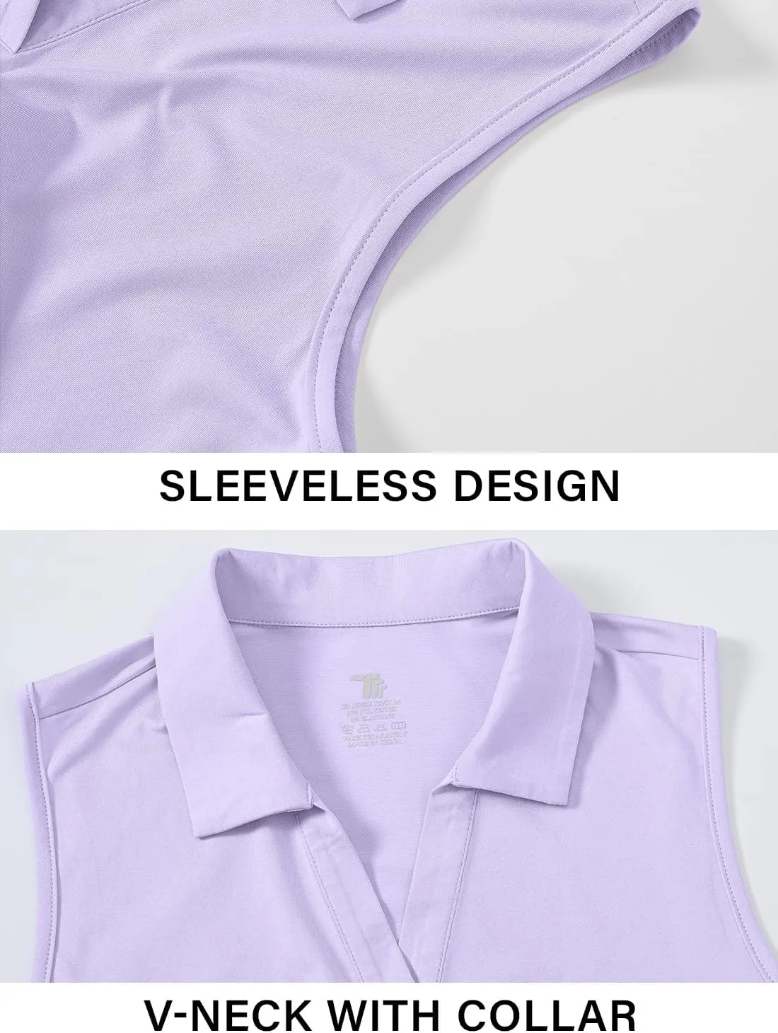 Gopune Women's Sleeveless Golf Shirts Quick Dry Lightweight UPF 50  Tennis Polo Shirts Collared V-Neck Tank Tops