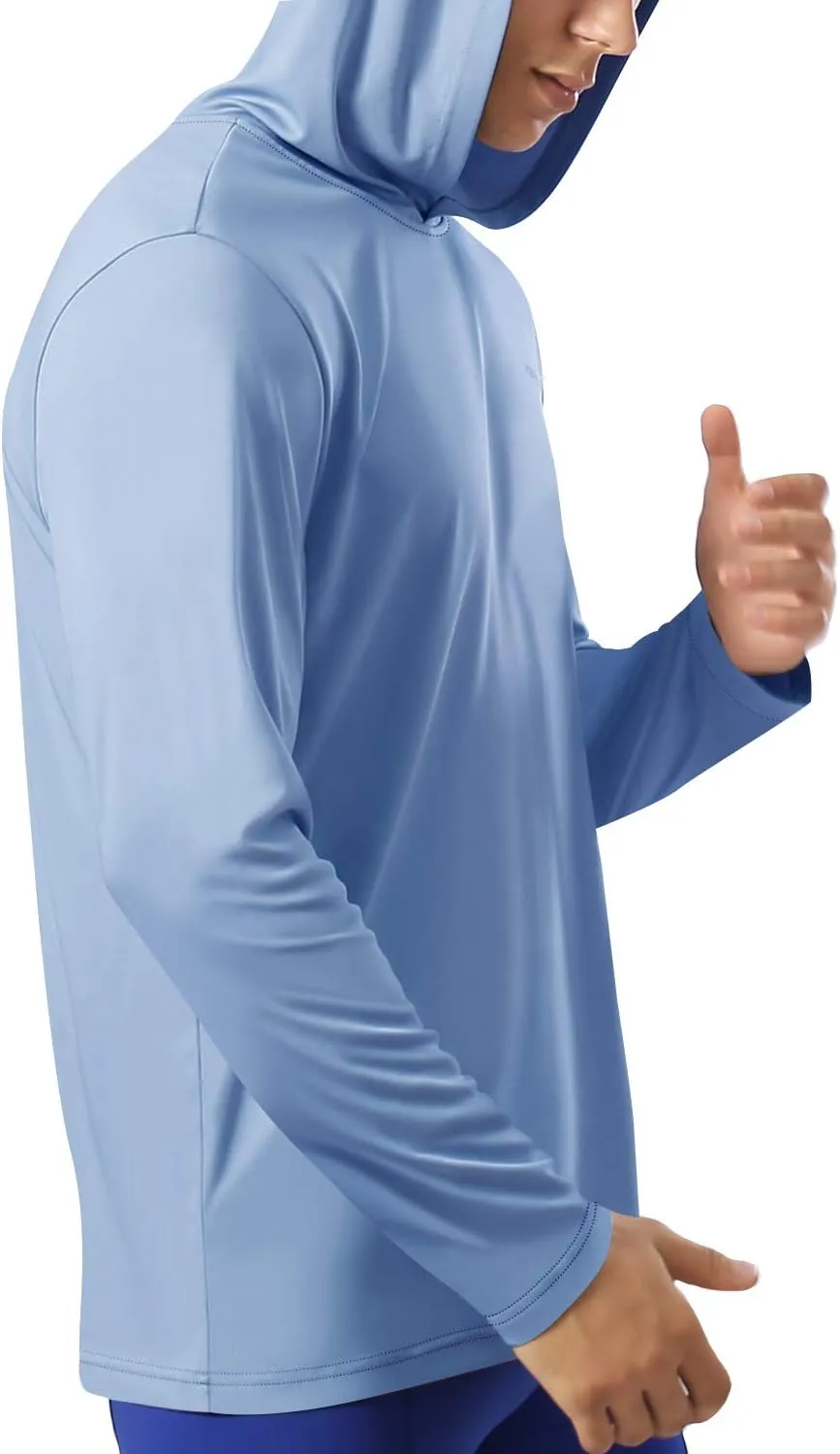 HISKYWIN Men's Long Sleeve Shirts Lightweight UPF 50  Sun Protection SPF Outdoor T-Shirts Fishing Hiking Running Tee Tops