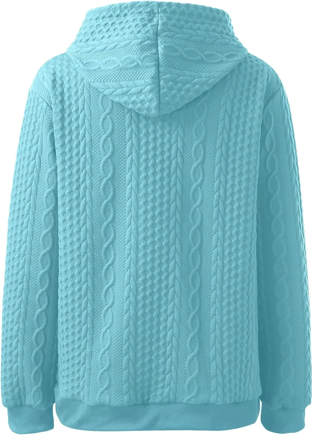 Hooded Sweatshirt Women Pullover Drawstring Loose Sweaters Trendy Oversized Long Sleeve Shirt Solid Top with Pocket