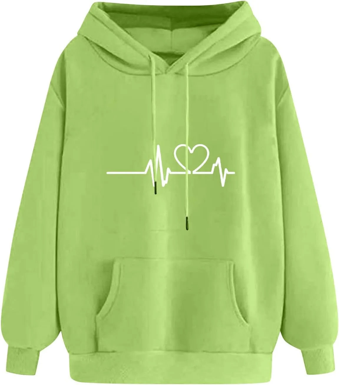 Hoodies for Women Long Sleeve Oversized Warm Sweatshirt Casual Crewneck Hooded Pullover Drawstring Winter T-Shirt