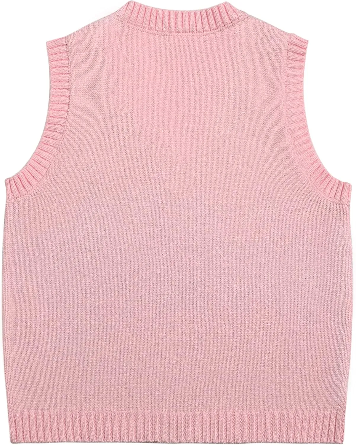 Hyipels Women's Sweater Vest,Y2K Sleeveless Pattern Preppy Style Knitted Crop Tank Top for Girl
