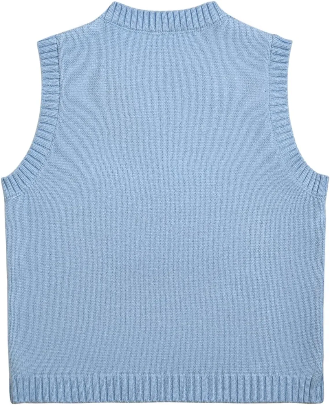Hyipels Women's Sweater Vest,Y2K Sleeveless Pattern Preppy Style Knitted Crop Tank Top for Girl