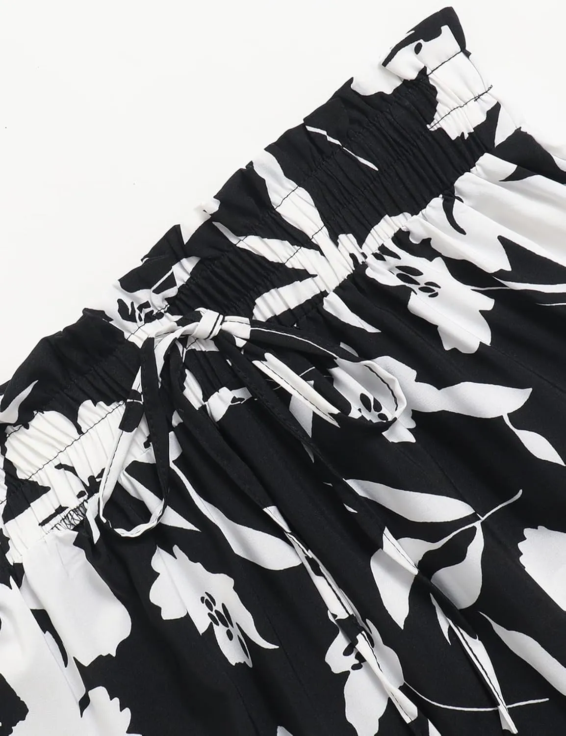 IDEALSANXUN Floral Skirts for Women Trendy Spring Summer Flowy A Line Elastic High Waisted Tiered Flower Boho Midi Skirt