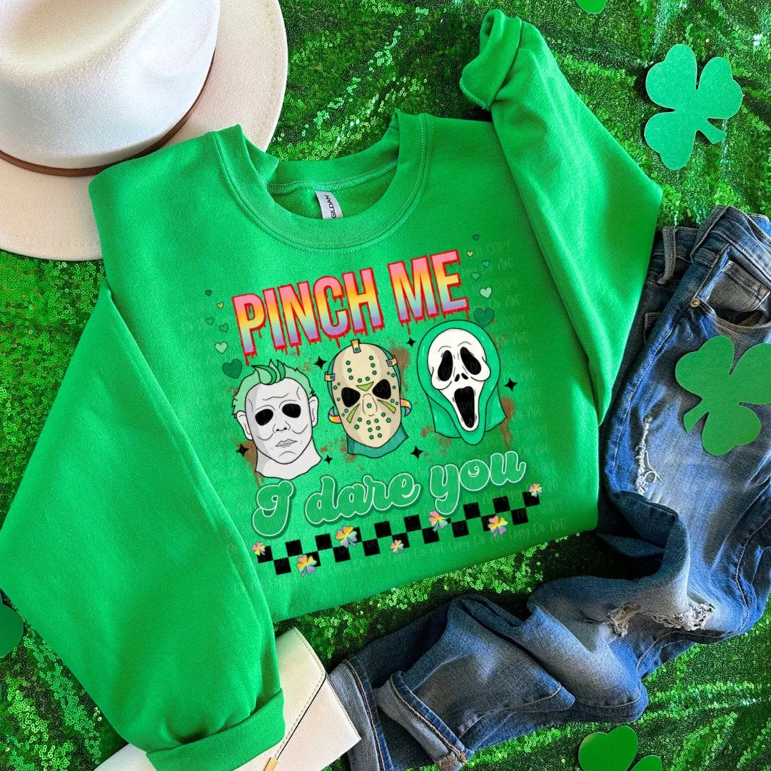 Irish Sweatshirt Pinch Lucky Sweatshirt Shamrock Sweatshirt Irish Sweater Irish Sweater Women Stpatricks Stpatrick Michael Myers