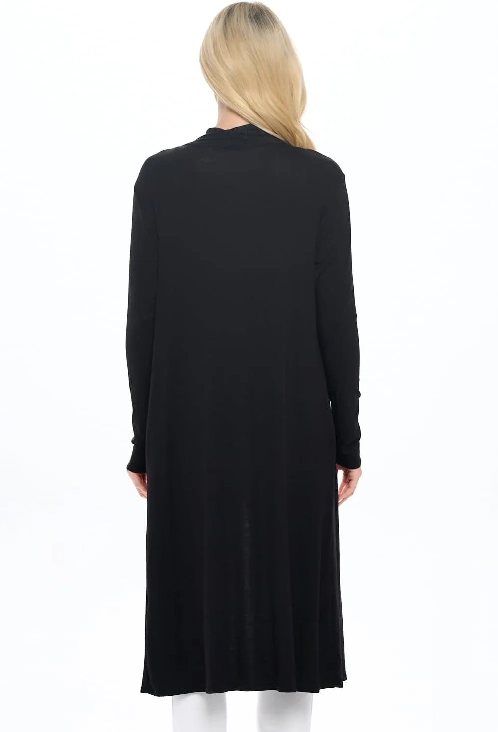 Isaac Liev Women Cardigans Casual Essential Long Maxi Extra Duster Open Front Long Sleeve Lightweight Cardigan