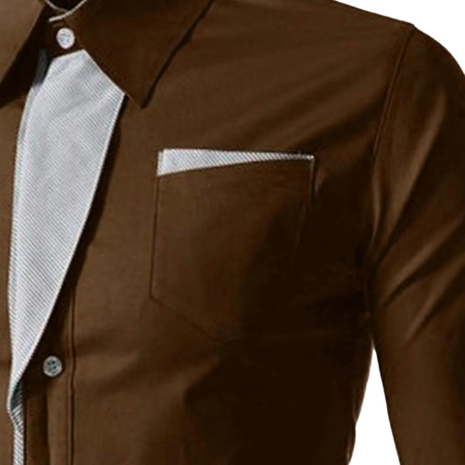 JEShifangjiusu Men's Casual Long Sleeve Button-Down Shirts Slim Fit Beach Yoga Fashion Shirts Cotton Dress Shirt with Pocket