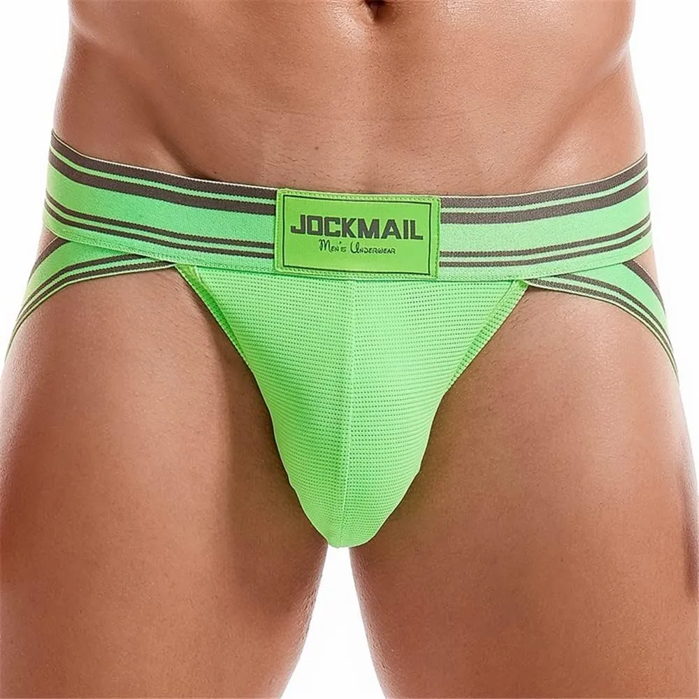 JOCKMAIL 5PCS/Pack Men Jockstrap Underwear Athletic Supporter Jockstrap Low Rise Men Briefs Jockstrap Sport Underwear