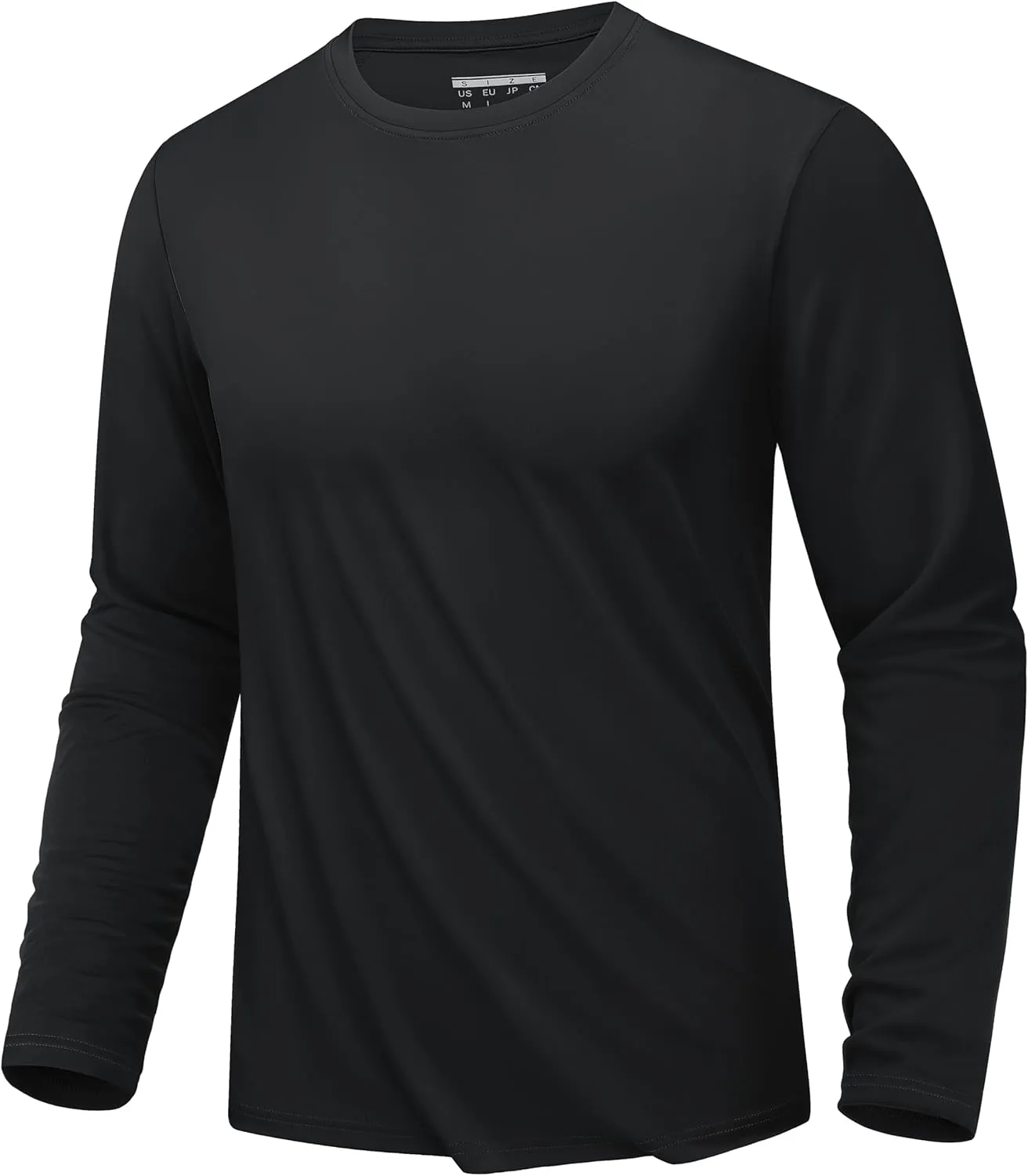 KEFITEVD Men's UPF 80  Sun Shirts Long Sleeve UV SPF Shirts Quick Dry Lightweight Rash Guard Polyester Swim T-Shirt