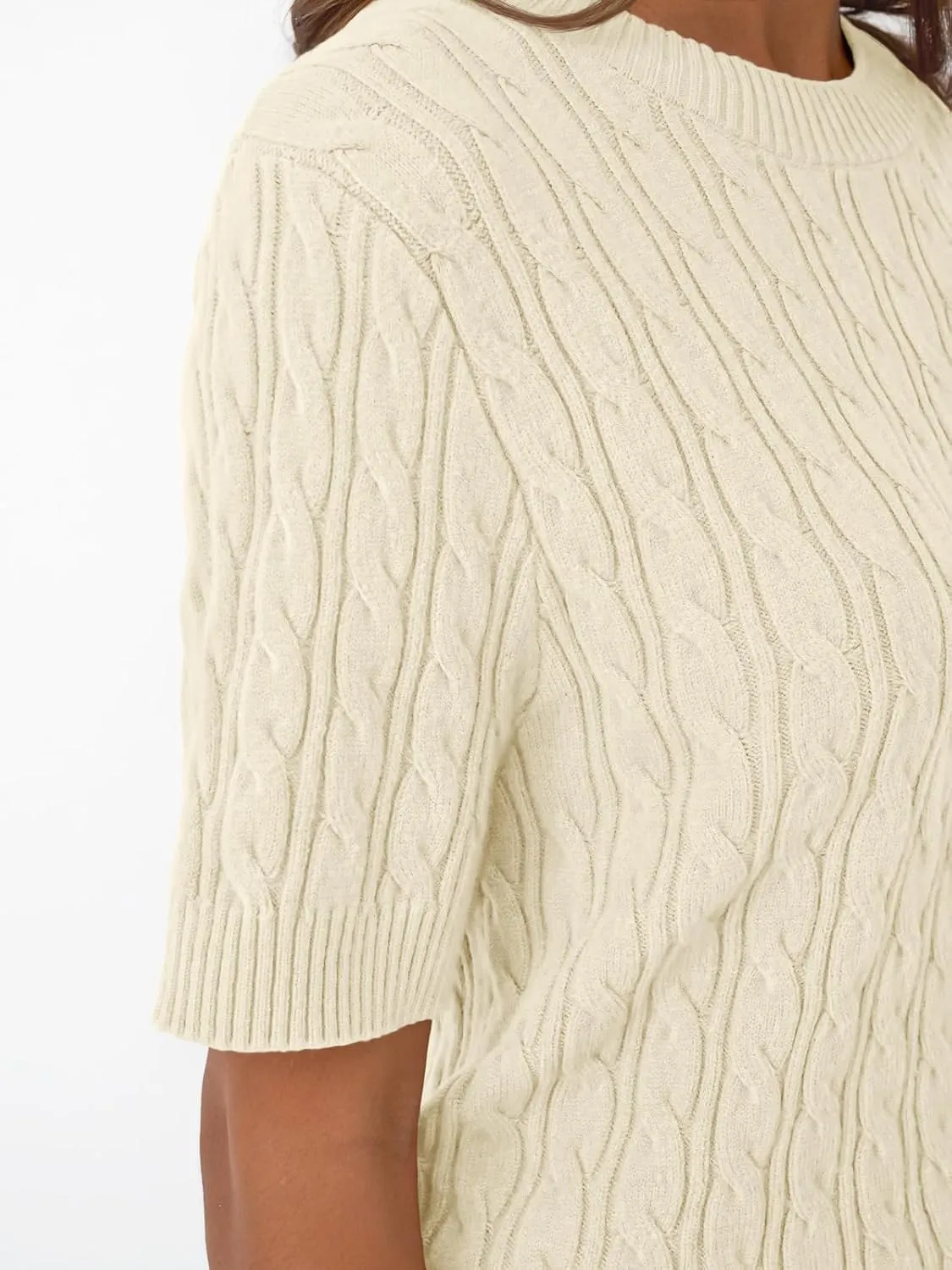 LILLUSORY Short Sleeve Sweater for Women Summer Business Casual Dressy Outfits Work Tops Lightweight Spring Blouses 2025
