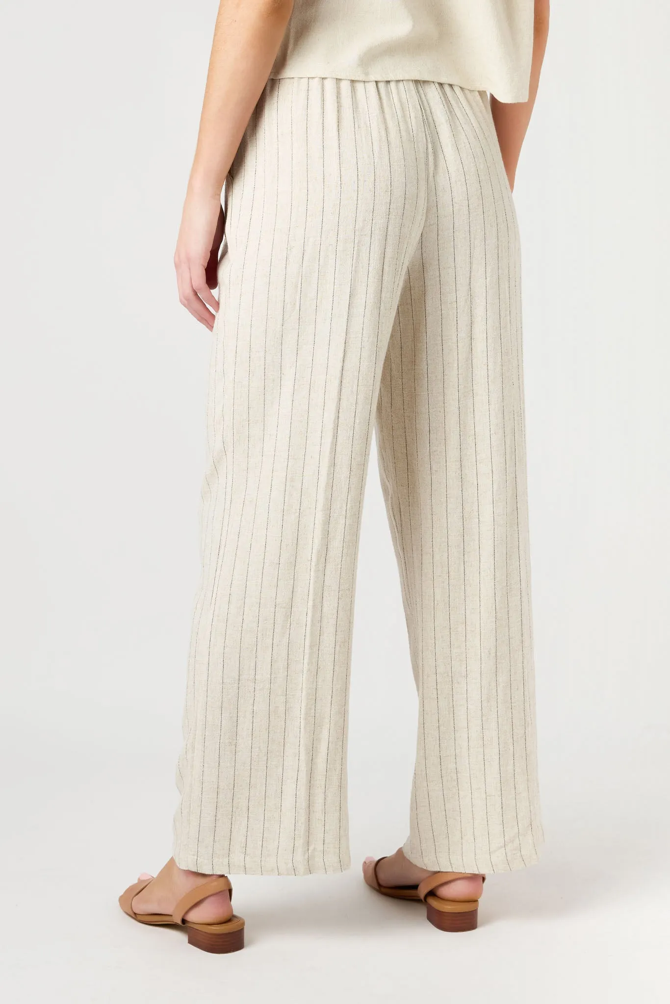 Linen-Blend Drawstring Pant