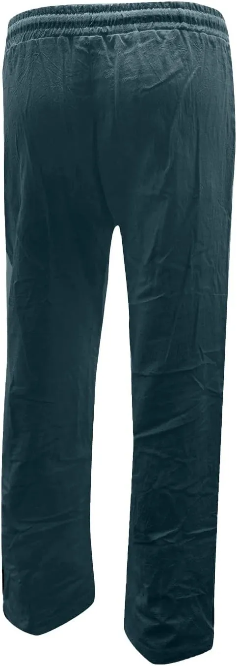Linen Pants Women Summer 2025 Lightweight Casual High Waisted Pant Drawstring Loose Fit Trousers with Pockets