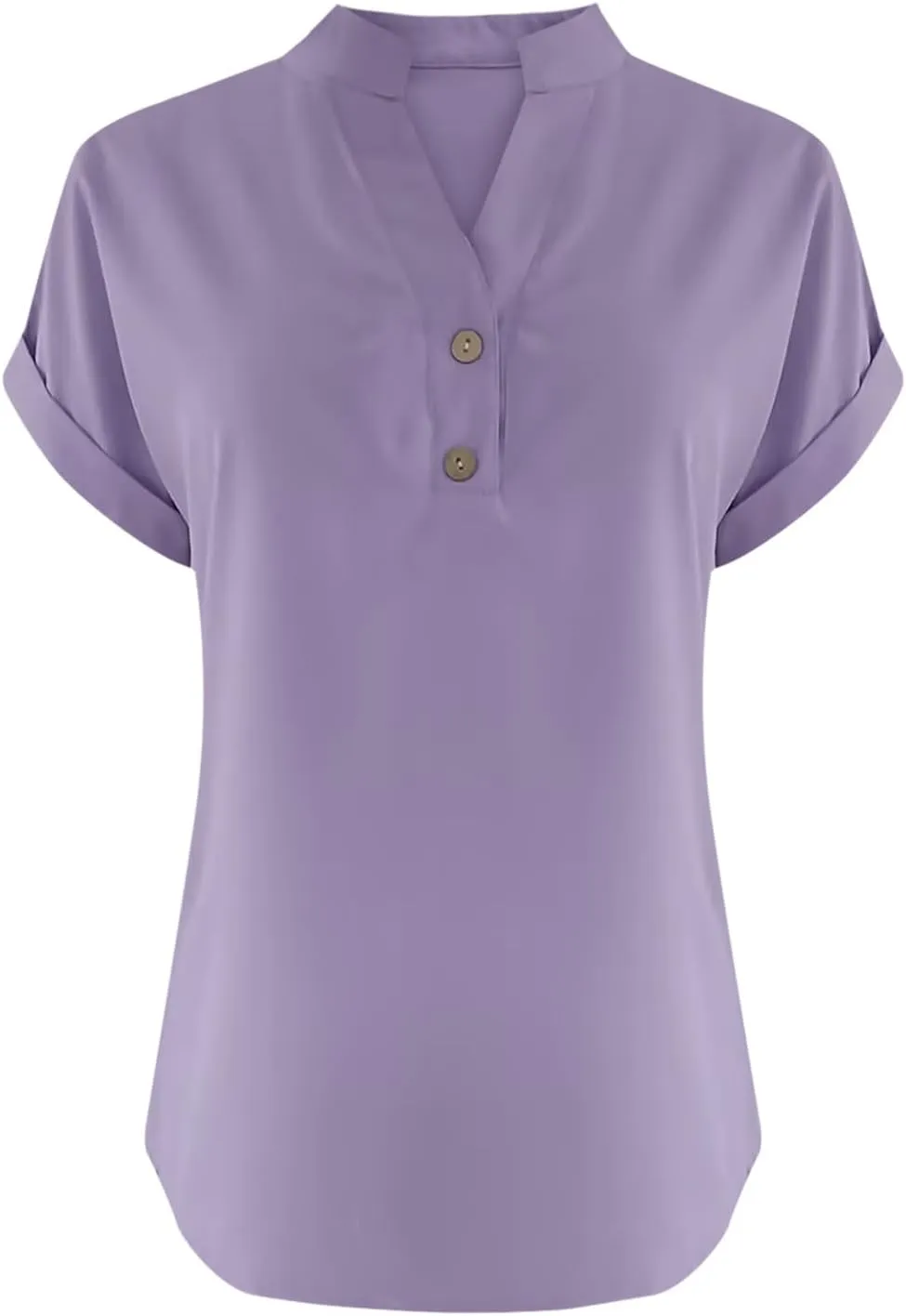 Linen Shirts for Women V Neck Cap Sleeve Summer Tops 2025 Women Casual Button Down Shirts Solid Business Work Blouses