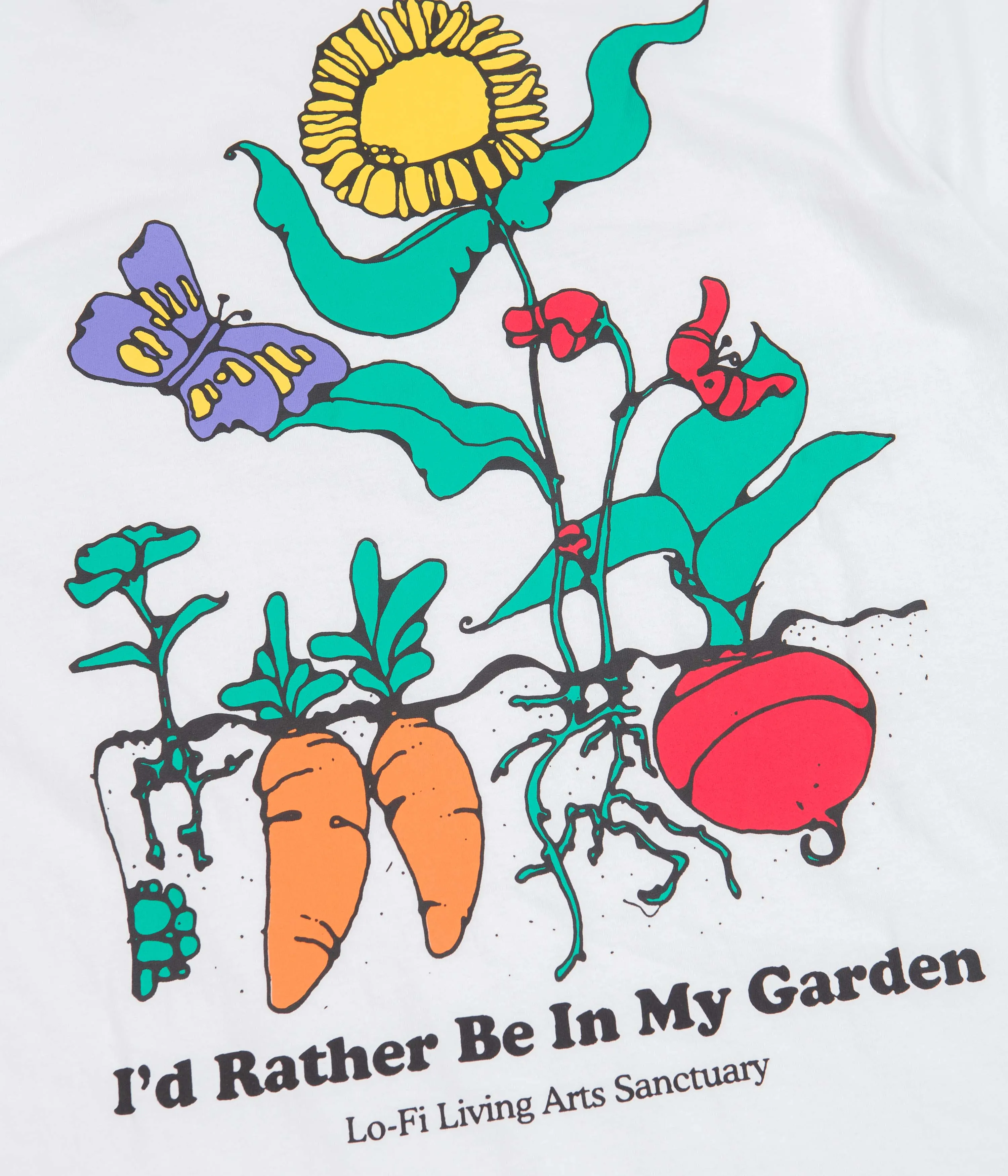 Lo-Fi Garden Logo T-Shirt - White
