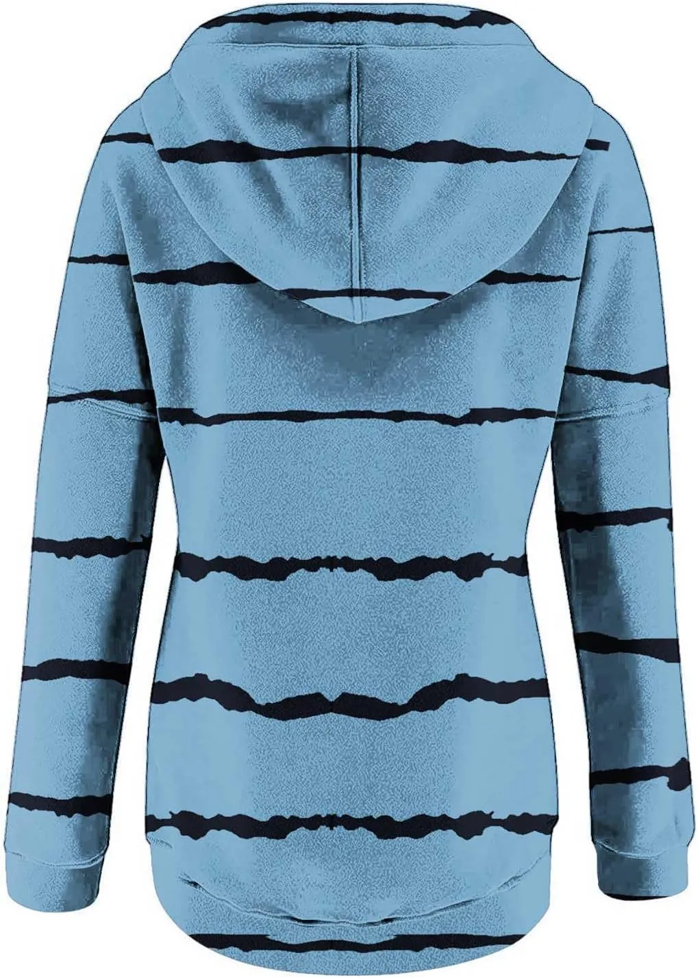 LRMQS Womens Hoodies Pullover Trendy Button Drawstring Hooded Striped Sweatshirt Loose Fit Fall Fashion 2024 Casual Pullover