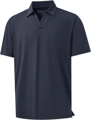 M MAELREG V Neck Polo Shirts for Men Performance Casual Moisture Wicking Mens Golf Polo Shirts Short Sleeve with Collar