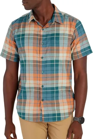 MARMOT Men's Aerobora Short Sleeve Button-Down Shirt - Lightweight, Packable, Quick-Drying UPF Protection