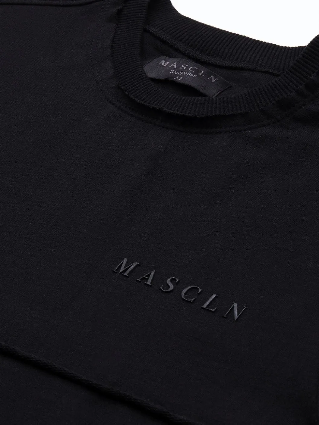 Men Black Mascln Puff Print Sweatshirt