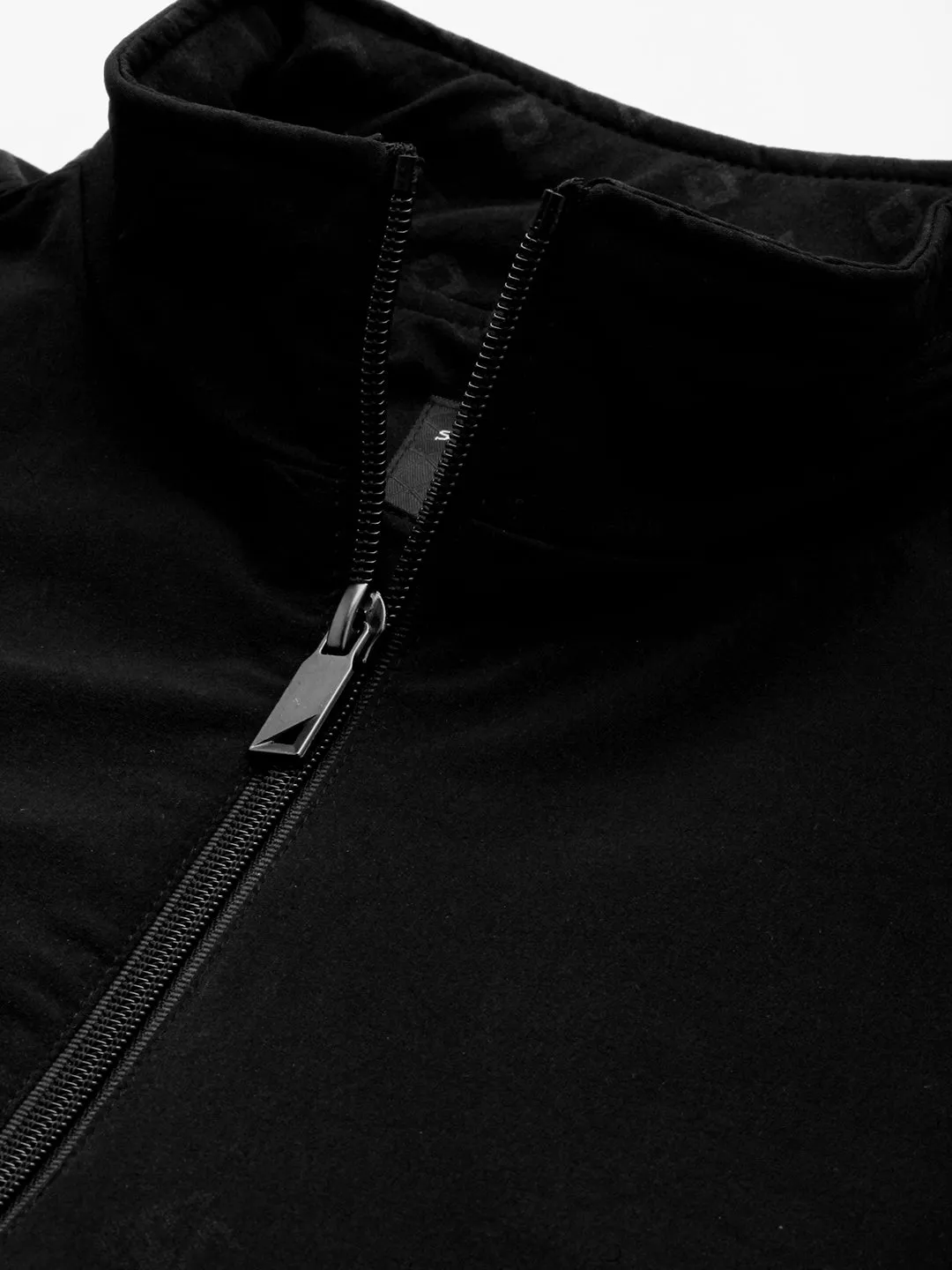 Men Black Water Resistant Bomber Jacket