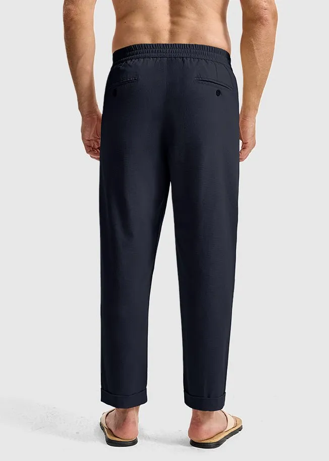 Men's Breezy Linen-Blend Casual Pants