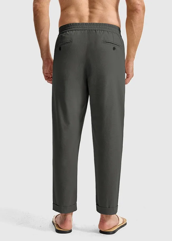 Men's Breezy Linen-Blend Casual Pants