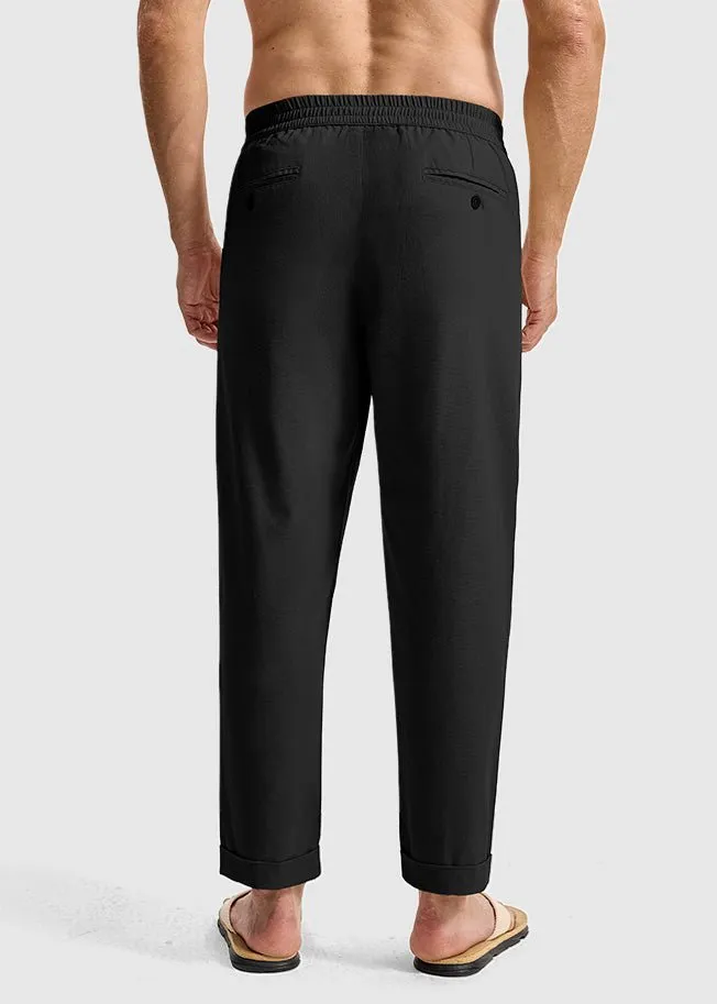 Men's Breezy Linen-Blend Casual Pants