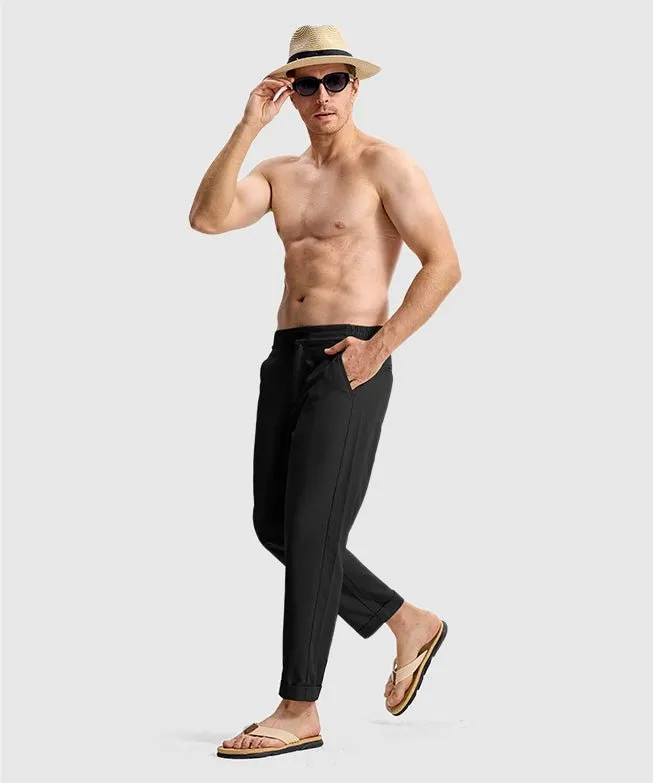 Men's Breezy Linen-Blend Casual Pants