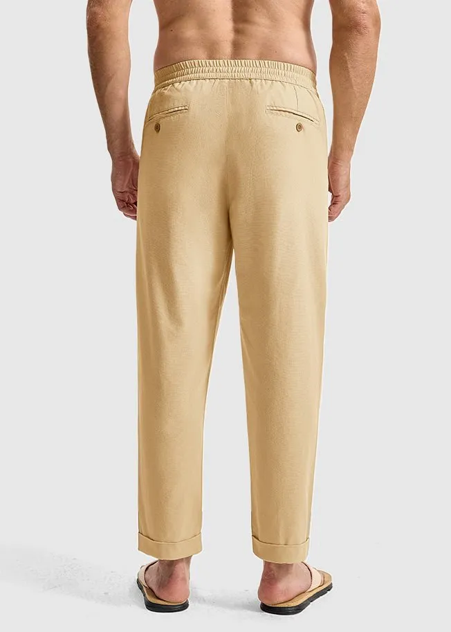 Men's Breezy Linen-Blend Casual Pants