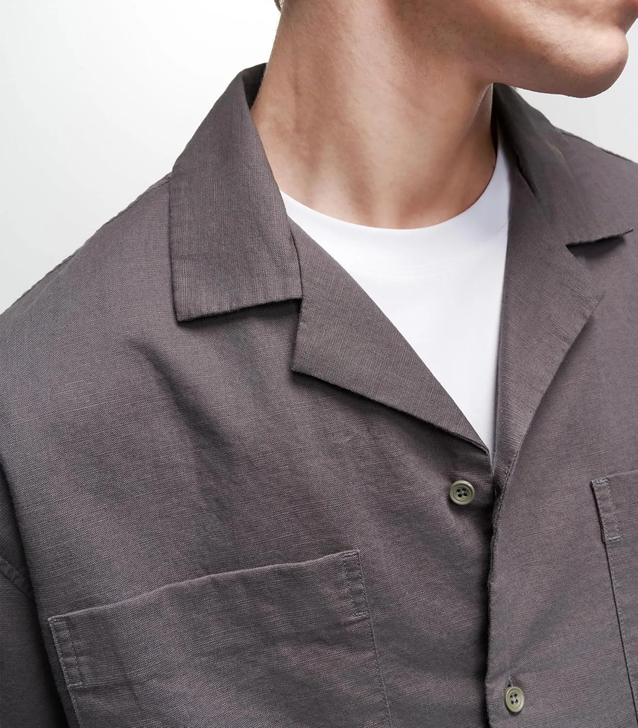 Men's Casual Linen Shirts Short Sleeve Button Down Shirts Summer Beach Vacation Blouses Lightweight Hawaiian Tops