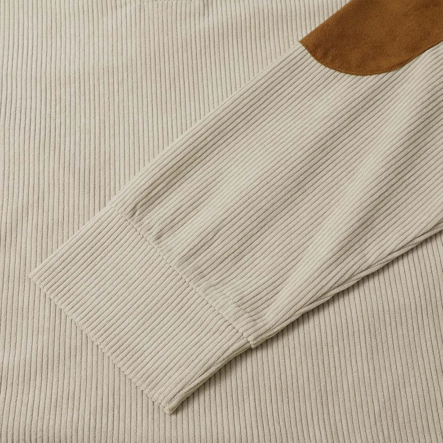 Men's Corduroy Sweatshirt Casual Long Sleeve Stand Collar Button Pullover Sweatshirts Lightweight Big and Tall Hoodie