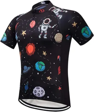 Mens Cycling Jersey Short Sleeves Funny Jerseys Quick-Drying Bike Shirt MTB Mountain Bike Shirt
