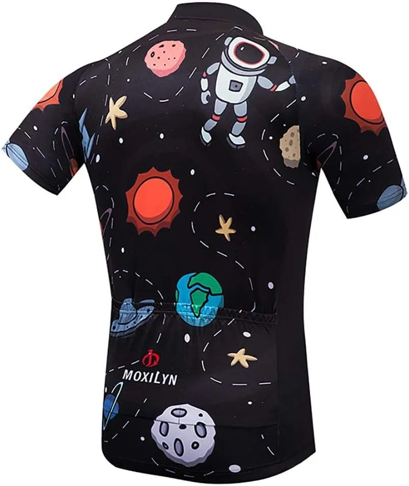Mens Cycling Jersey Short Sleeves Funny Jerseys Quick-Drying Bike Shirt MTB Mountain Bike Shirt