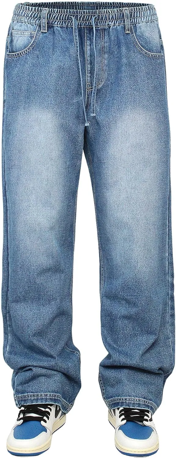 Men's Essential Baggy Wide Denim Jeans