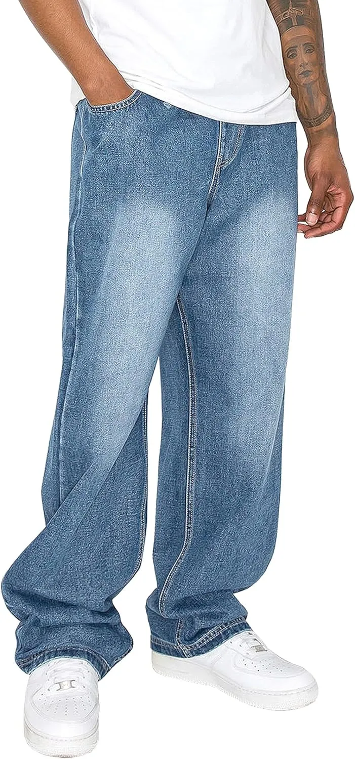 Men's Essential Baggy Wide Denim Jeans