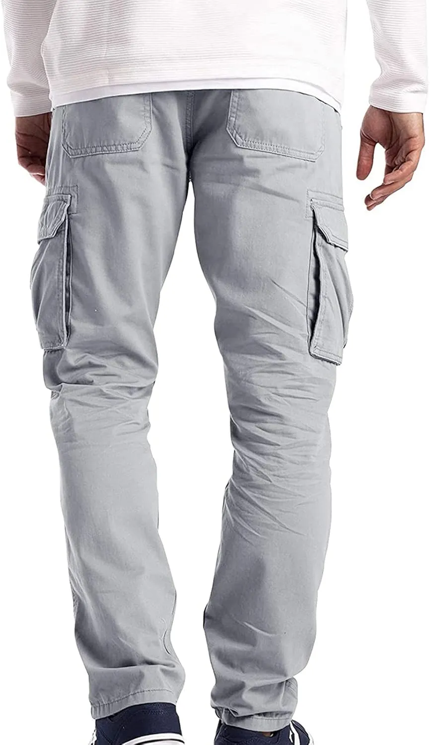 Mens Hiking Outdoor Recreation Pants Slim Fit Casual Fashion Tracksuit Jogging Bottoms Pockets Mens Loose Fit Jogging
